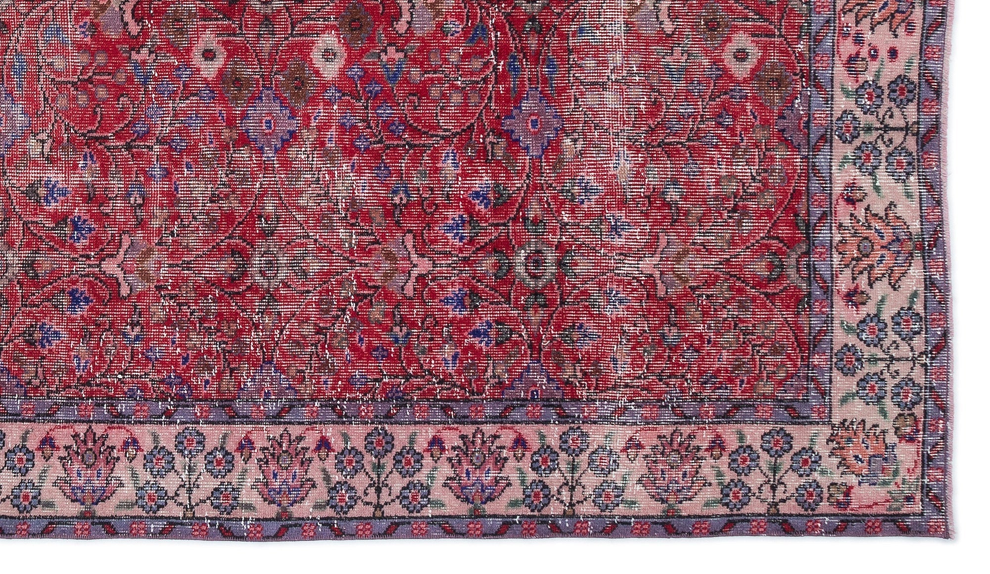 Atina 15682 Red Vintage Wool Handmade Area Rug 5'3" x 9'3"