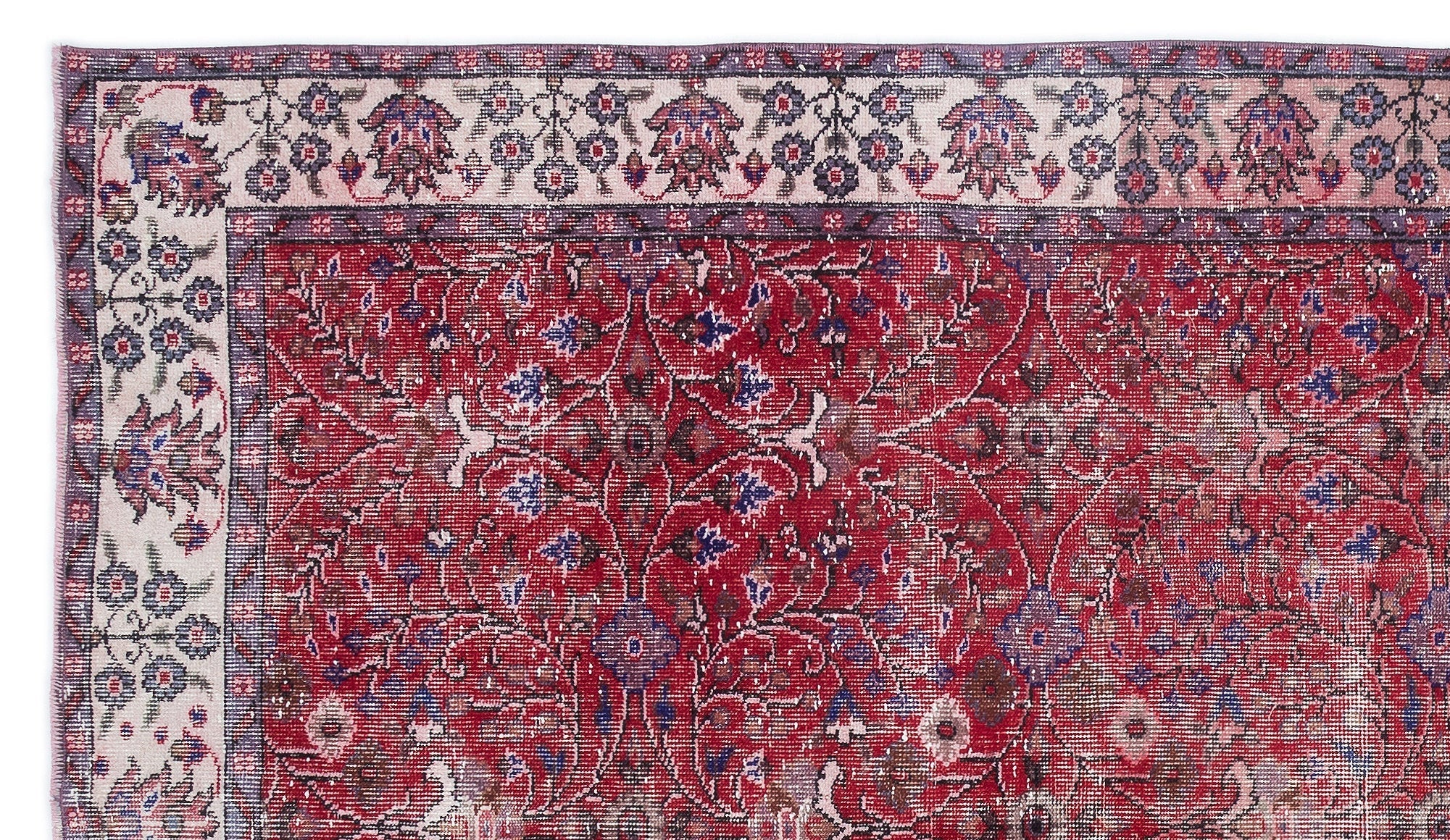 Atina 15682 Red Vintage Wool Handmade Area Rug 5'3" x 9'3"