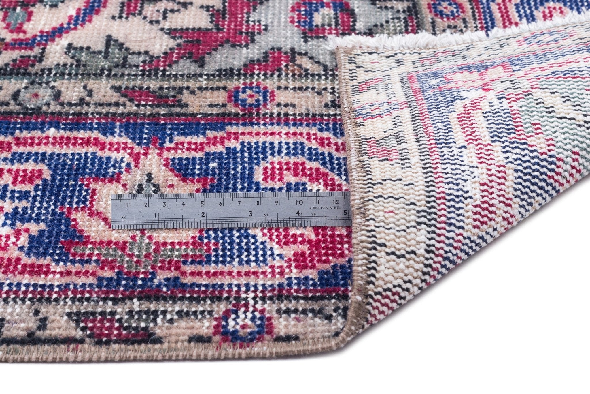Atina 15746 Red Vintage Wool Handmade Area Rug 6'5" x 10'2"