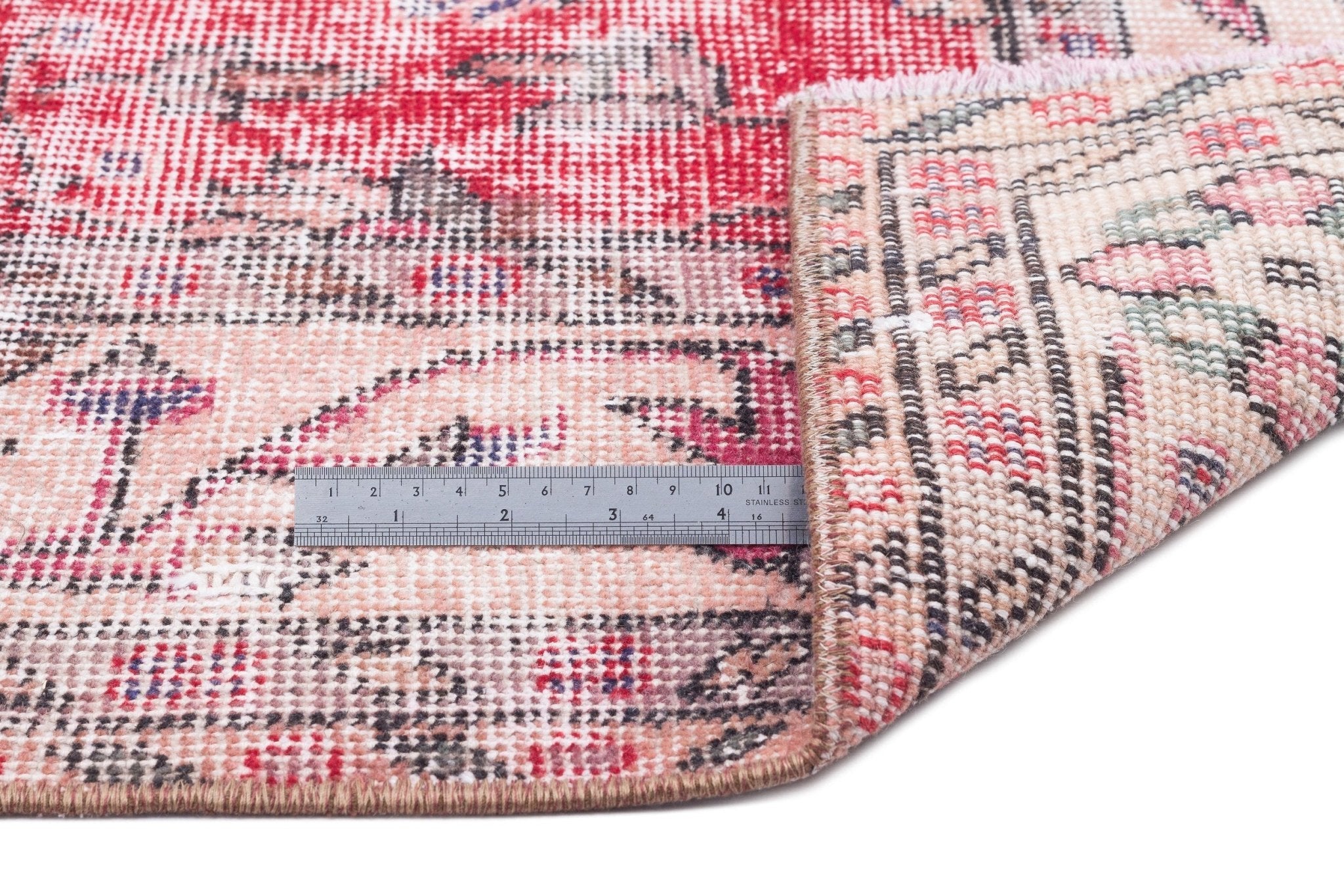 Atina 15762 Red Vintage Wool Handmade Area Rug 4'11" x 11'1"