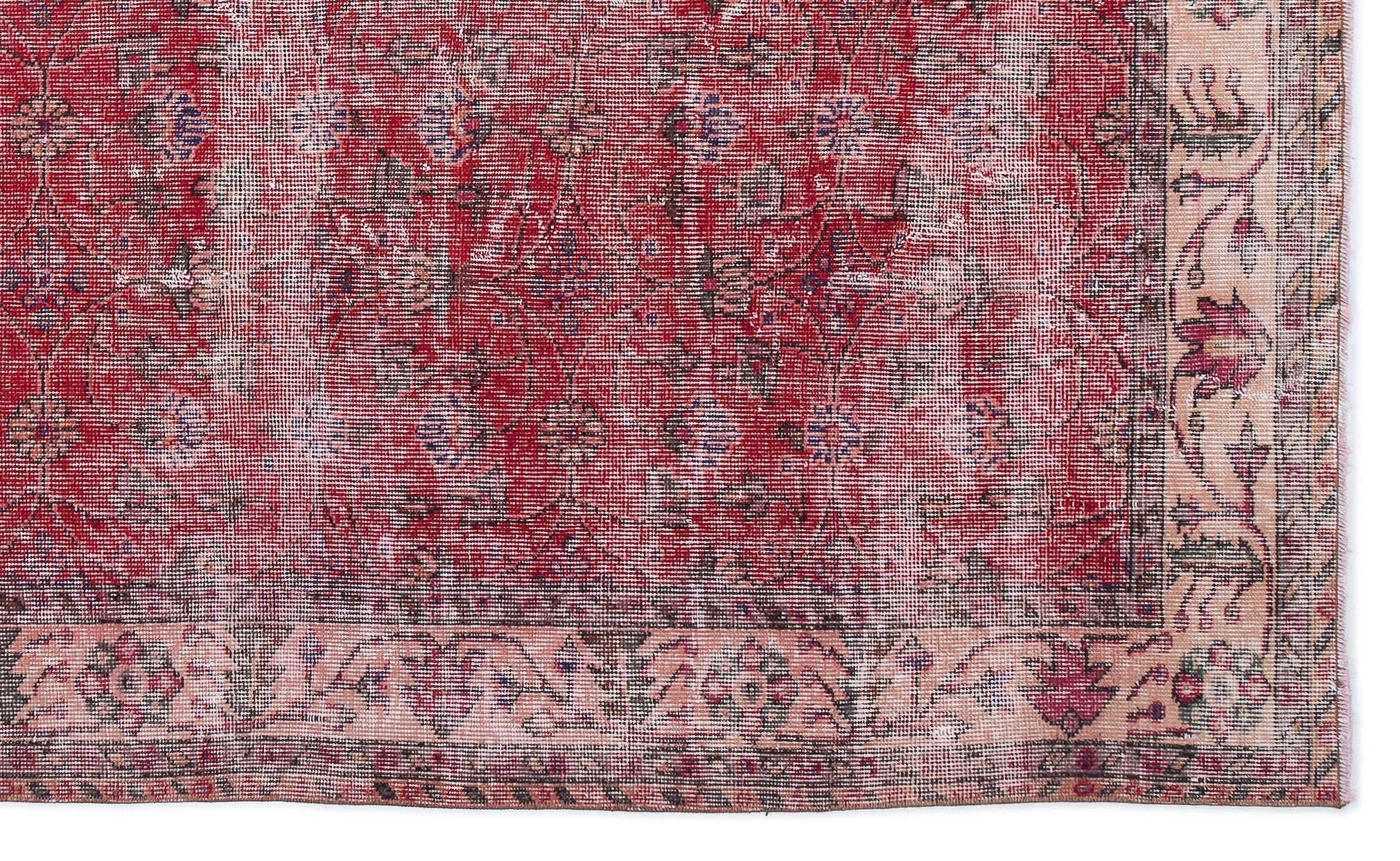 Atina 15762 Red Vintage Wool Handmade Area Rug 4'11" x 11'1"