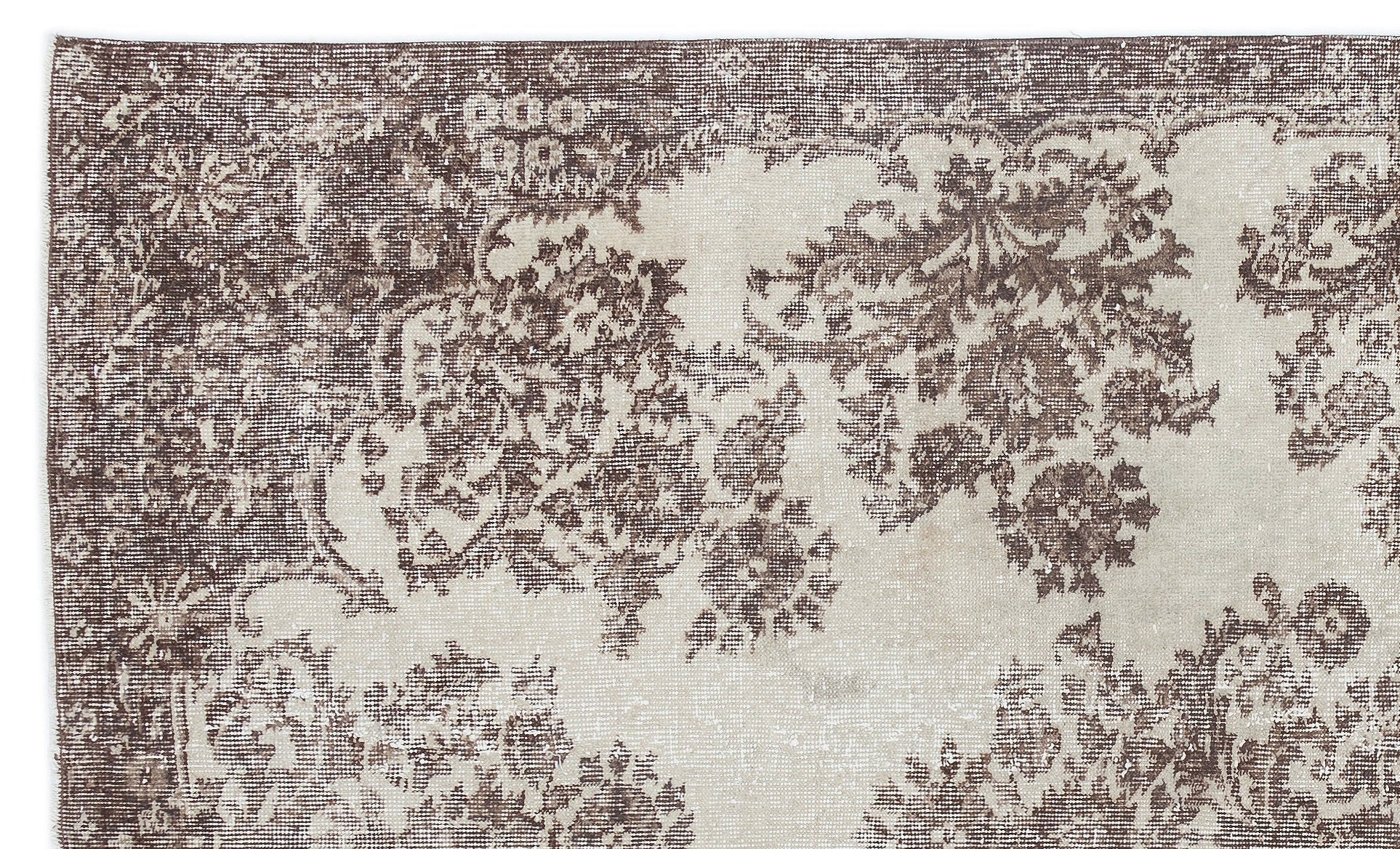 Atina 15770 Beige Vintage Wool Handmade Area Rug 5'6" x 9'2"