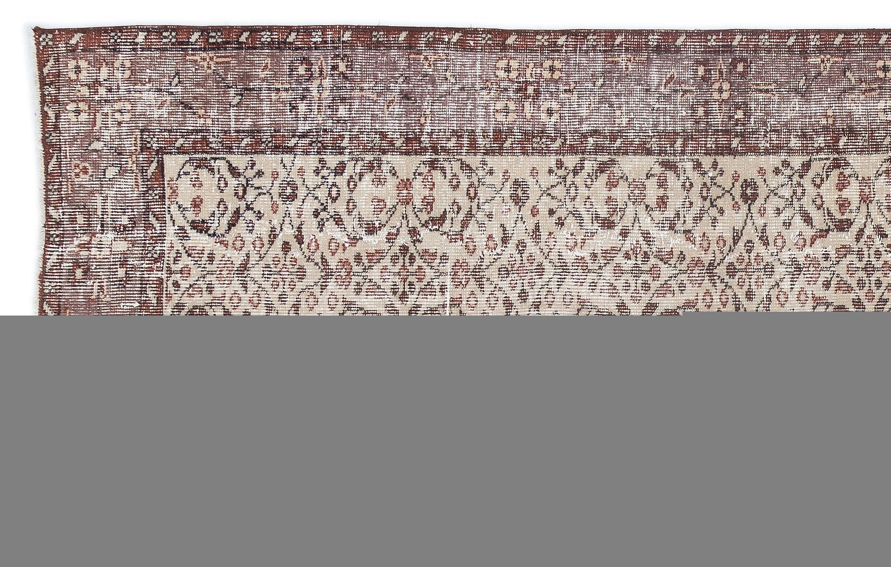 Atina 15786 Beige Vintage Wool Handmade Area Rug 5'3" x 8'8"