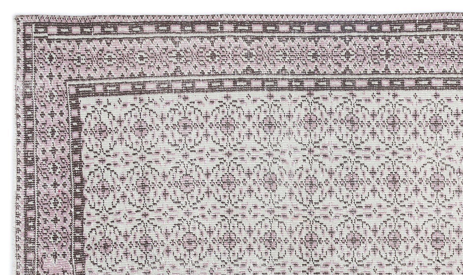 Atina 15858 Beige Vintage Wool Handmade Area Rug 5'6" x 8'6"