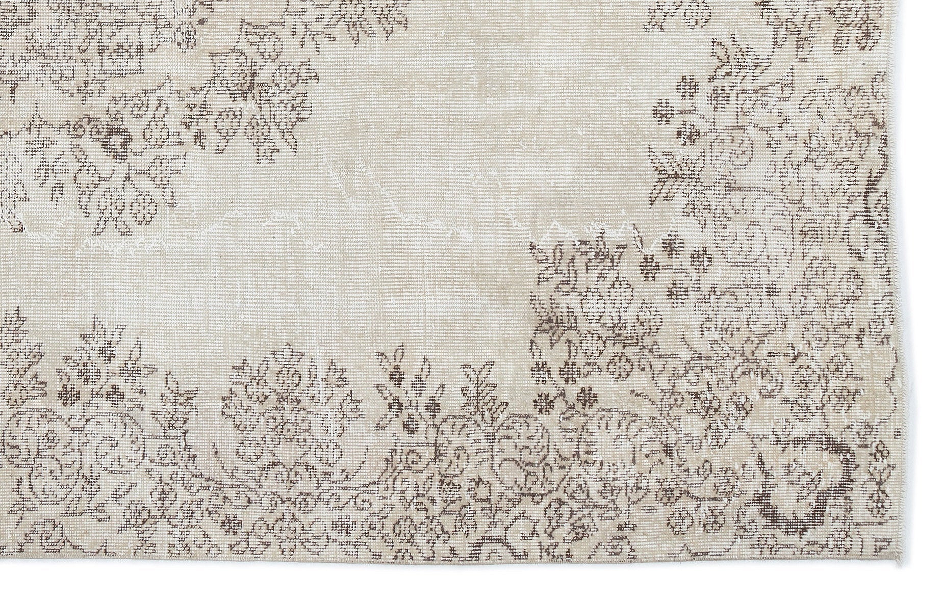 Atina 15914 Beige Vintage Wool Handmade Area Rug 5'6" x 8'9"