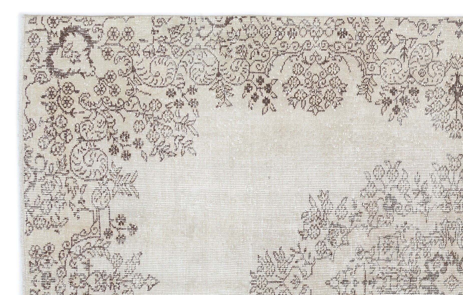 Atina 15914 Beige Vintage Wool Handmade Area Rug 5'6" x 8'9"