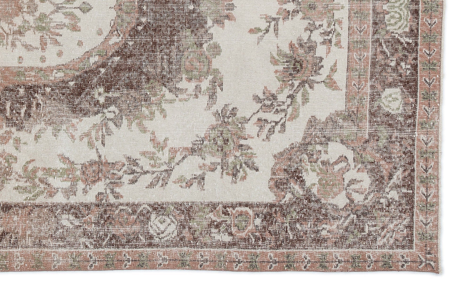 Atina 15918 Beige Vintage Wool Handmade Area Rug 5'8" x 9'1"