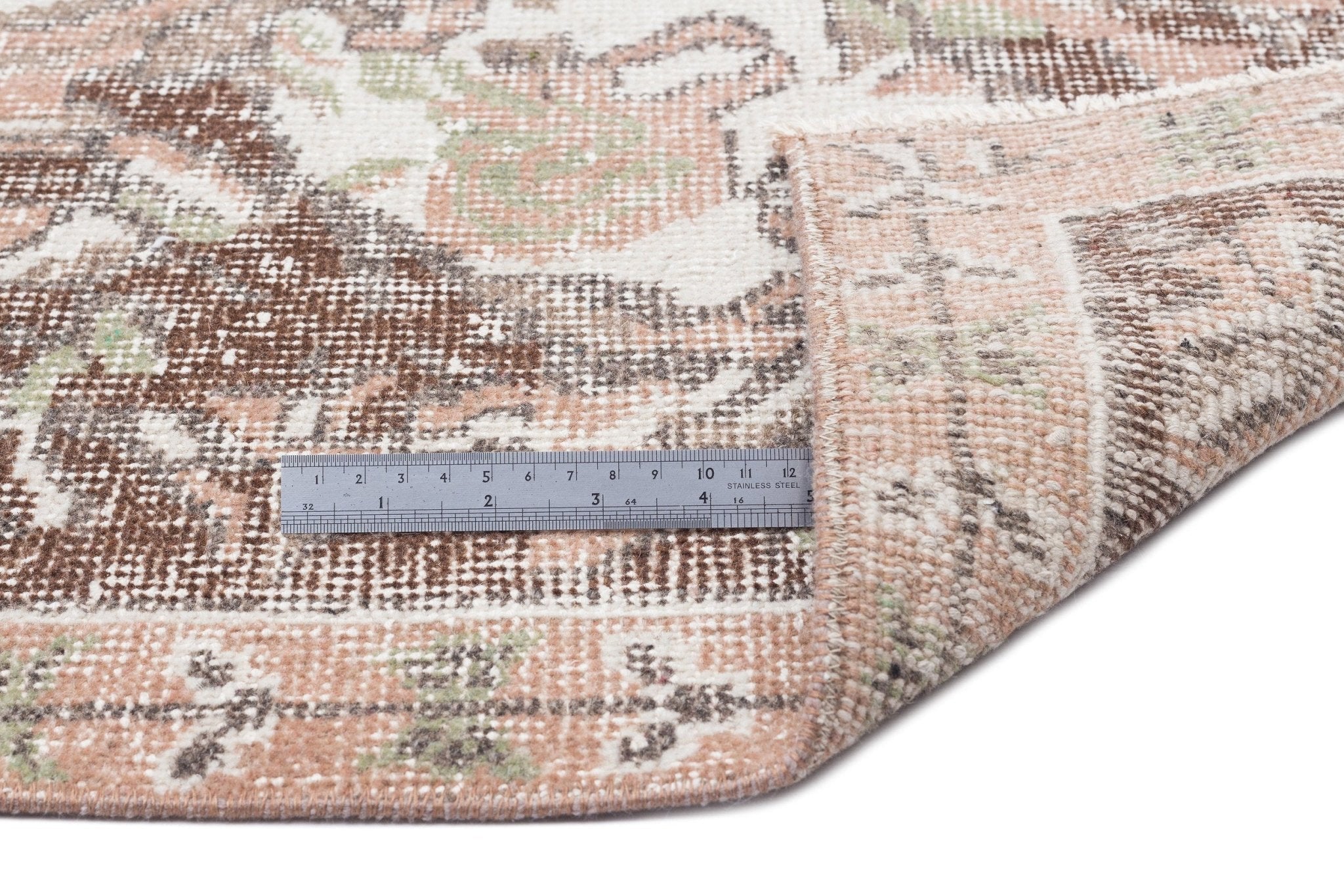 Atina 15918 Beige Vintage Wool Handmade Area Rug 5'8" x 9'1"