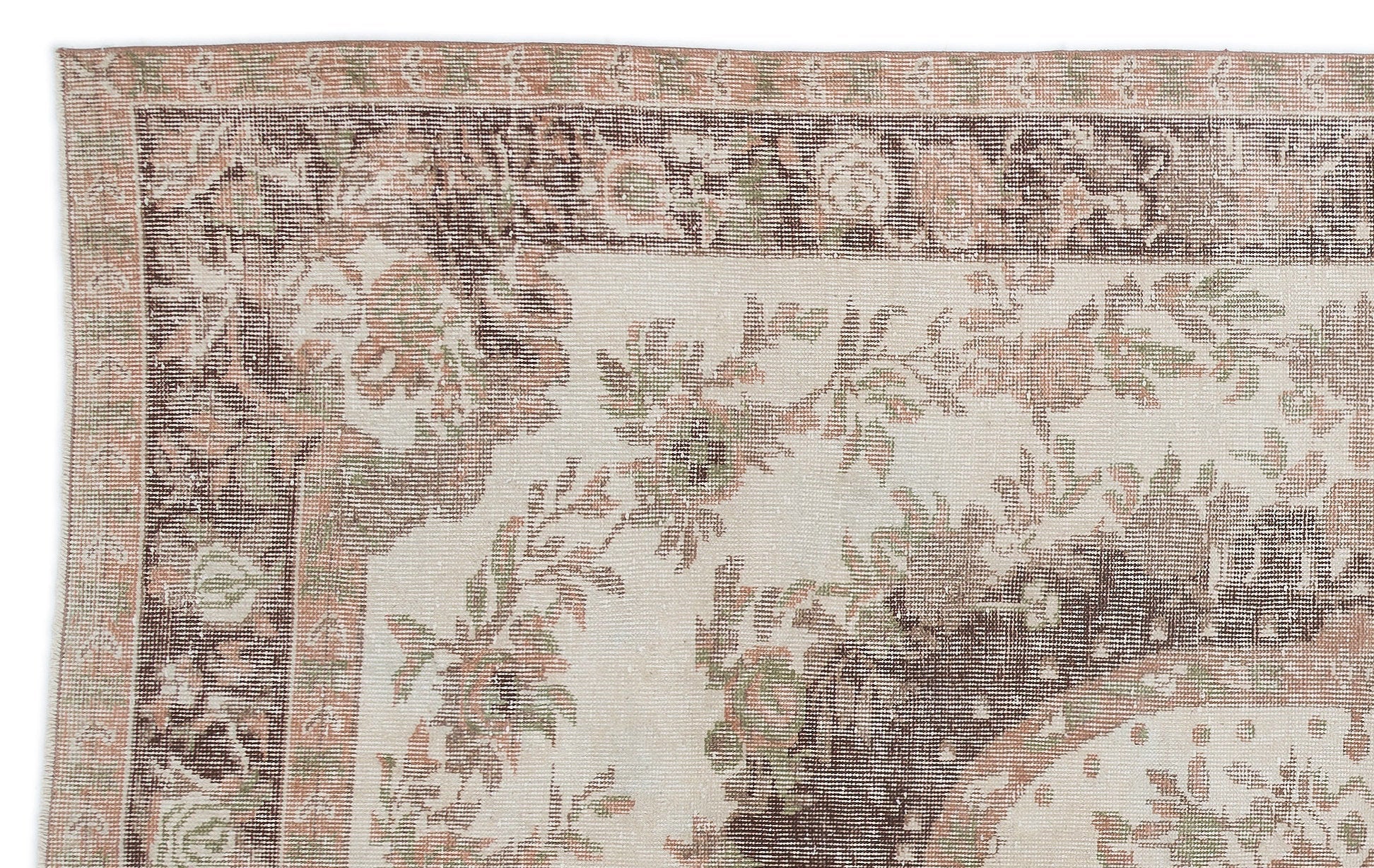Atina 15918 Beige Vintage Wool Handmade Area Rug 5'8" x 9'1"