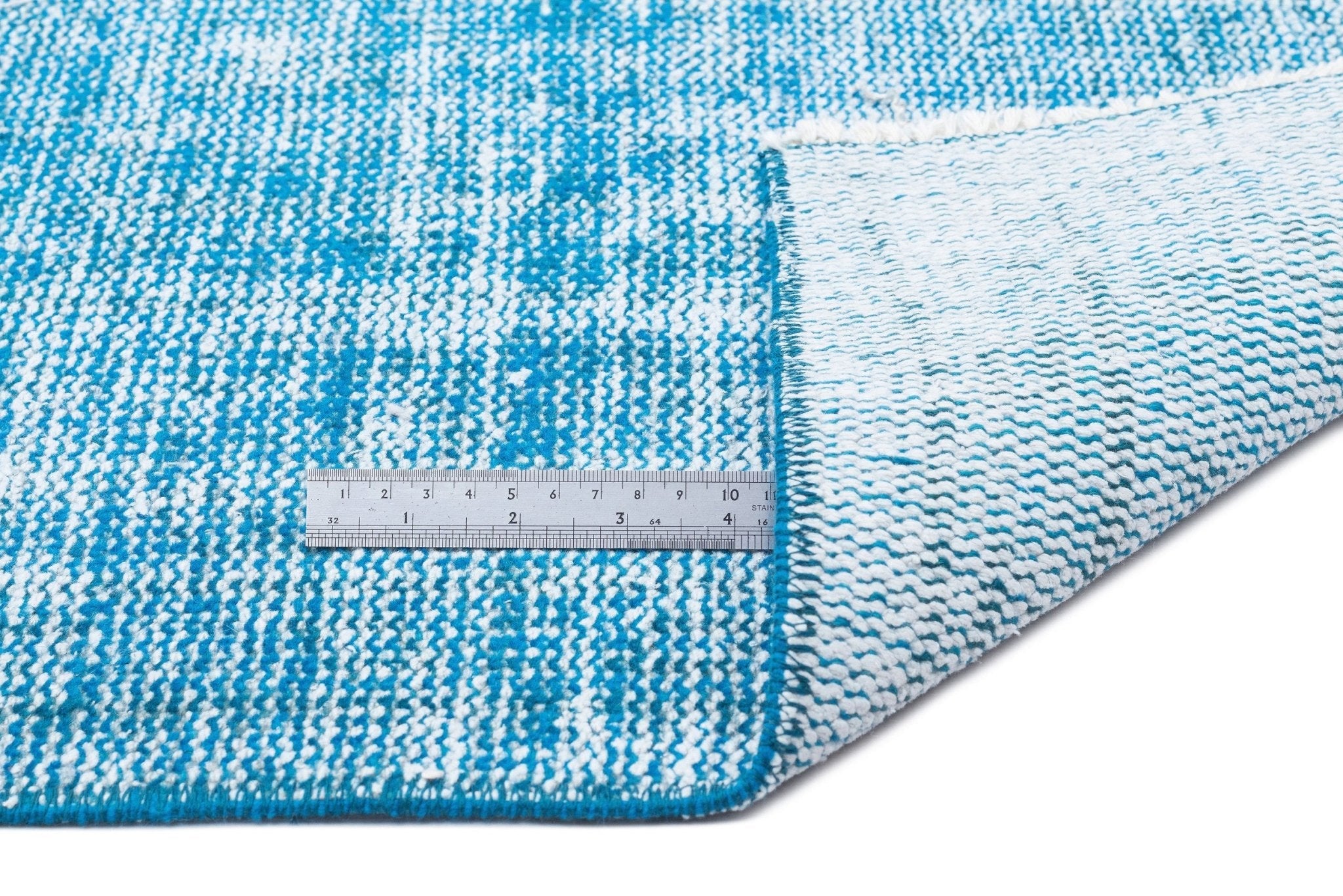 Atina 15930 Turquoise Vintage Wool Handmade Area Rug 5'4" x 8'6"