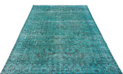 Atina 15940 Turquoise Vintage Wool Handmade Area Rug 5'5" x 9'3"