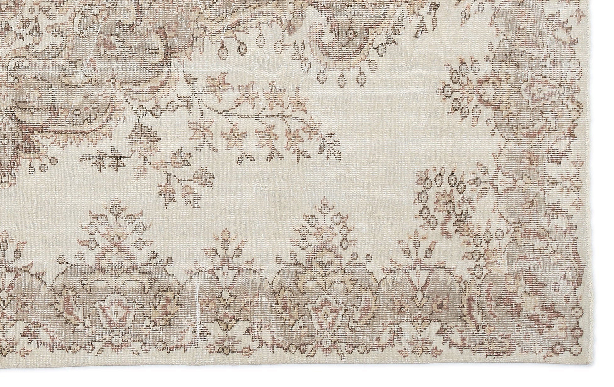 Atina 15962 Beige Vintage Wool Handmade Area Rug 5'9" x 9'2"