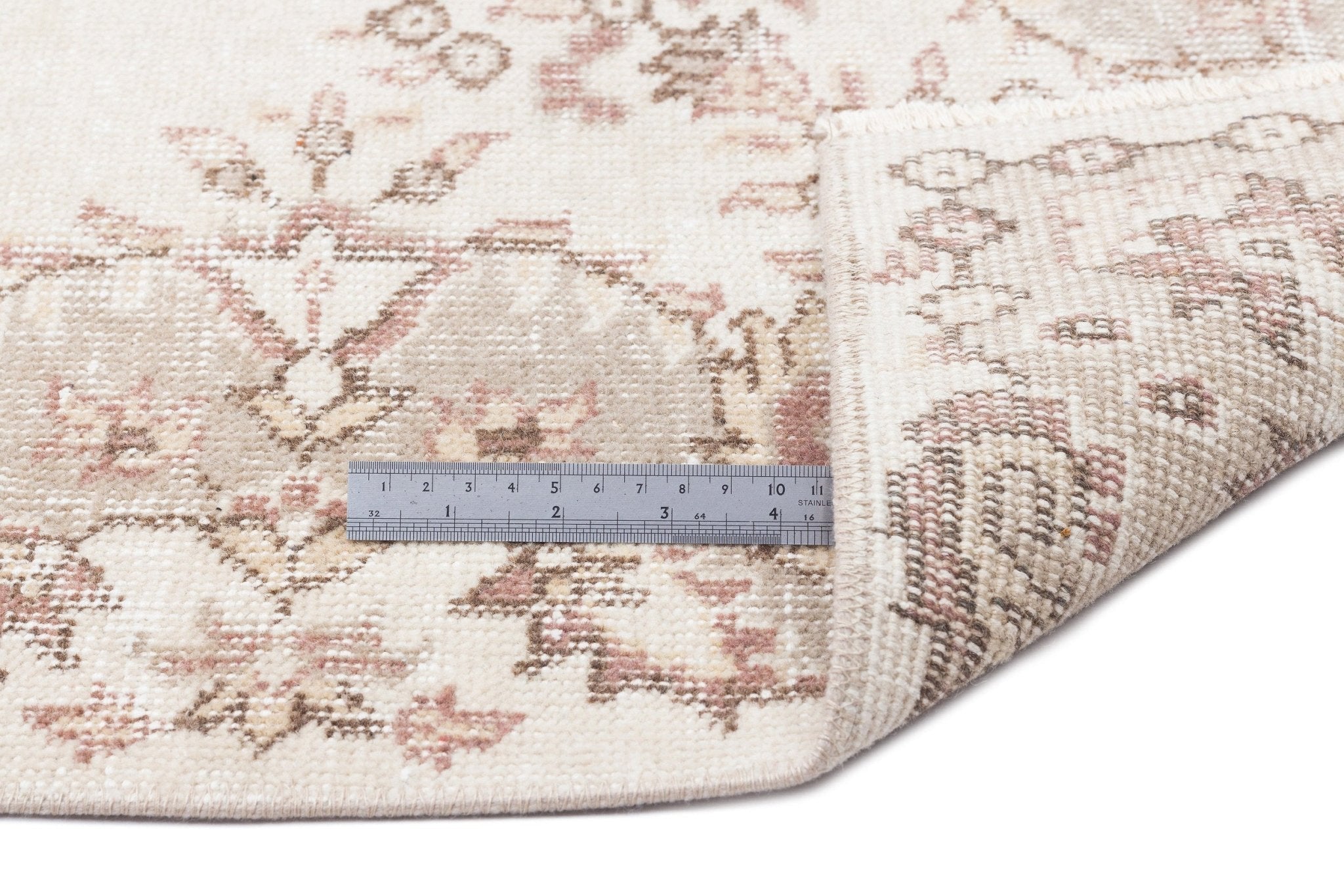 Atina 15962 Beige Vintage Wool Handmade Area Rug 5'9" x 9'2"