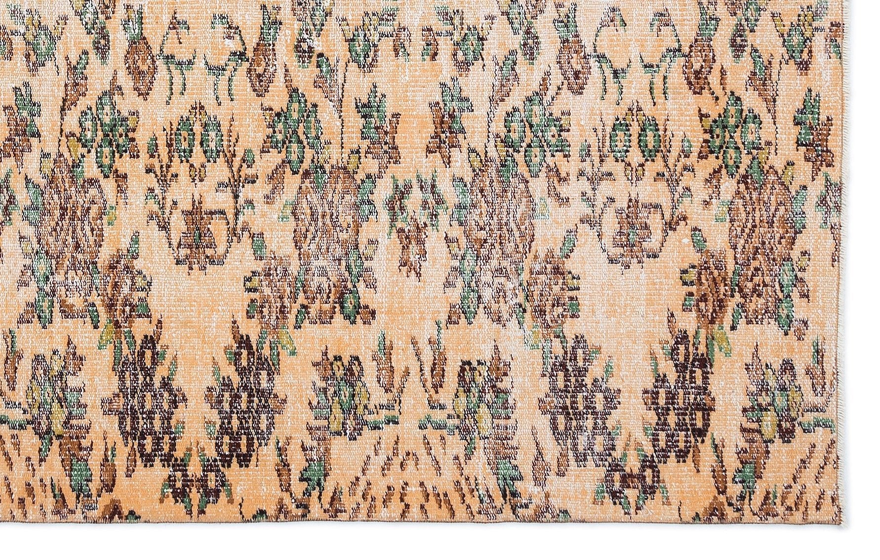 Atina 16005 Cream Vintage Wool Handmade Area Rug 5'2" x 8'2"