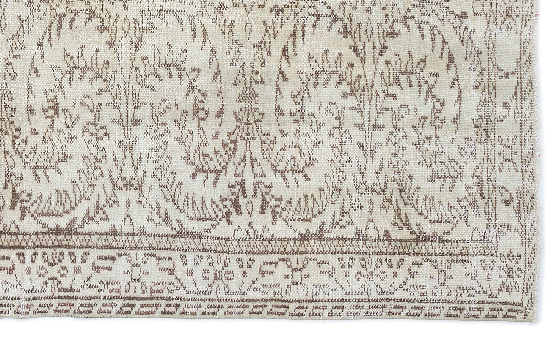 Atina 16144 Cream Vintage Wool Handmade Area Rug 4'11" x 8'6"