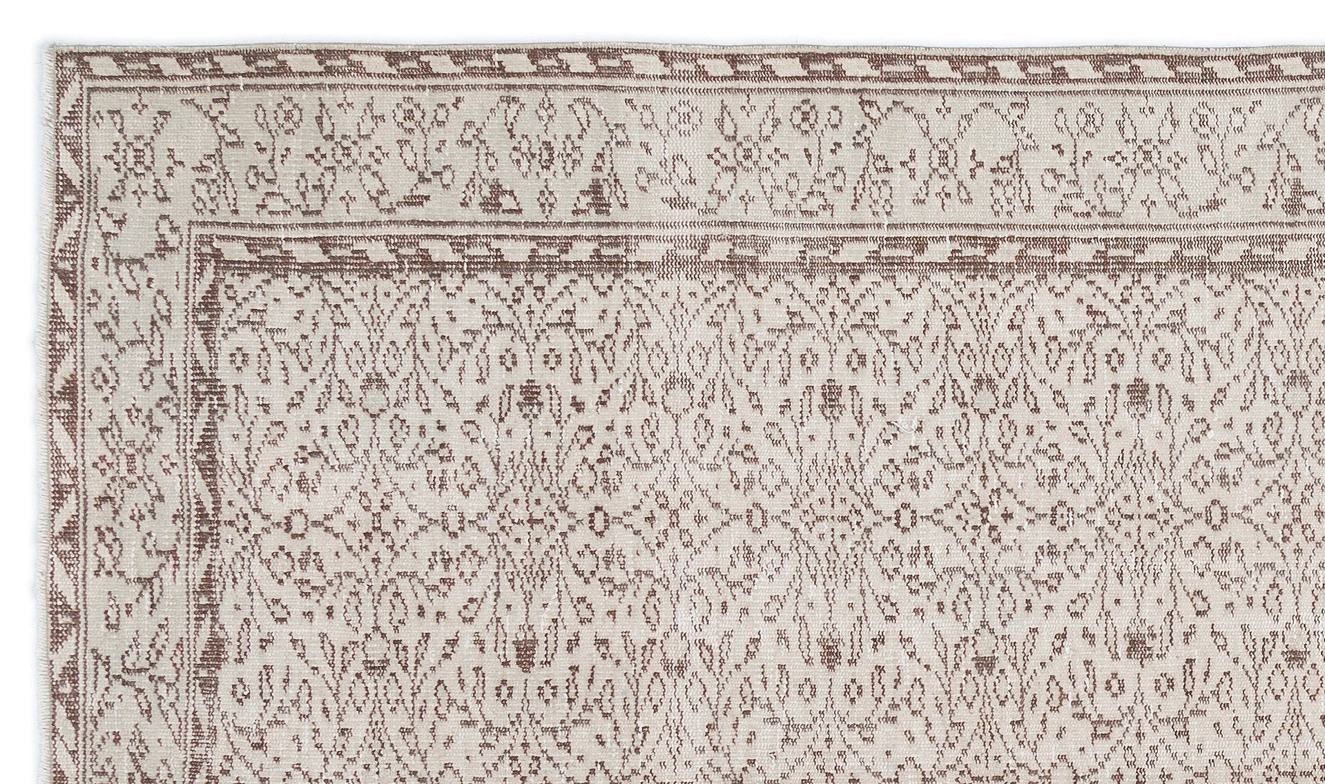 Atina 16222 Beige Vintage Wool Handmade Area Rug 5'3" x 8'11"