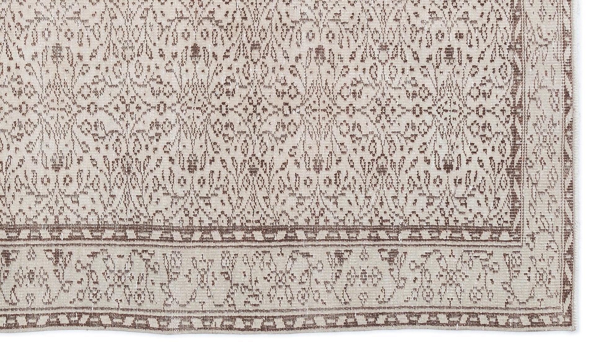 Atina 16222 Beige Vintage Wool Handmade Area Rug 5'3" x 8'11"
