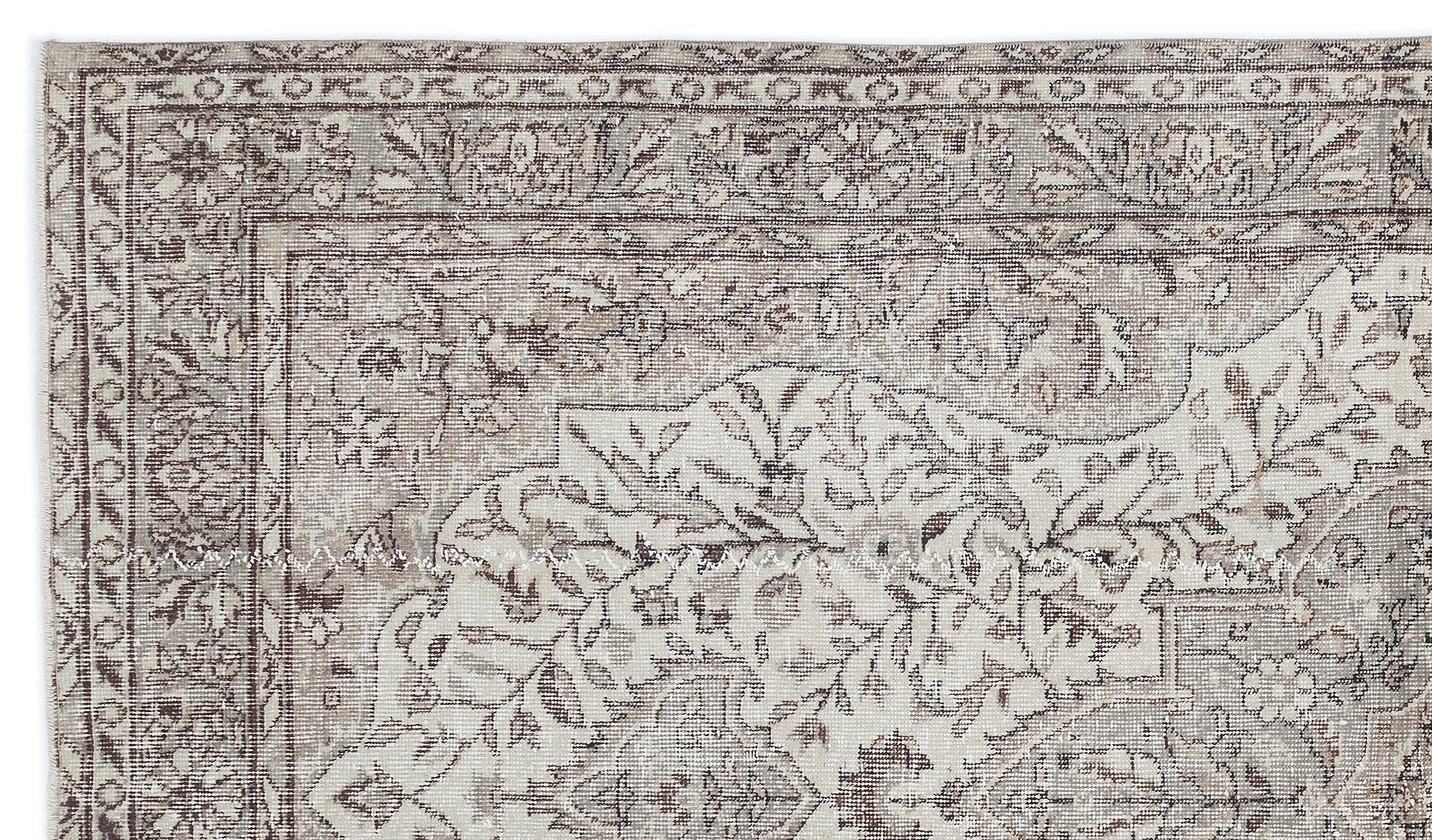 Atina 16226 Beige Vintage Wool Handmade Area Rug 5'5" x 9'5"