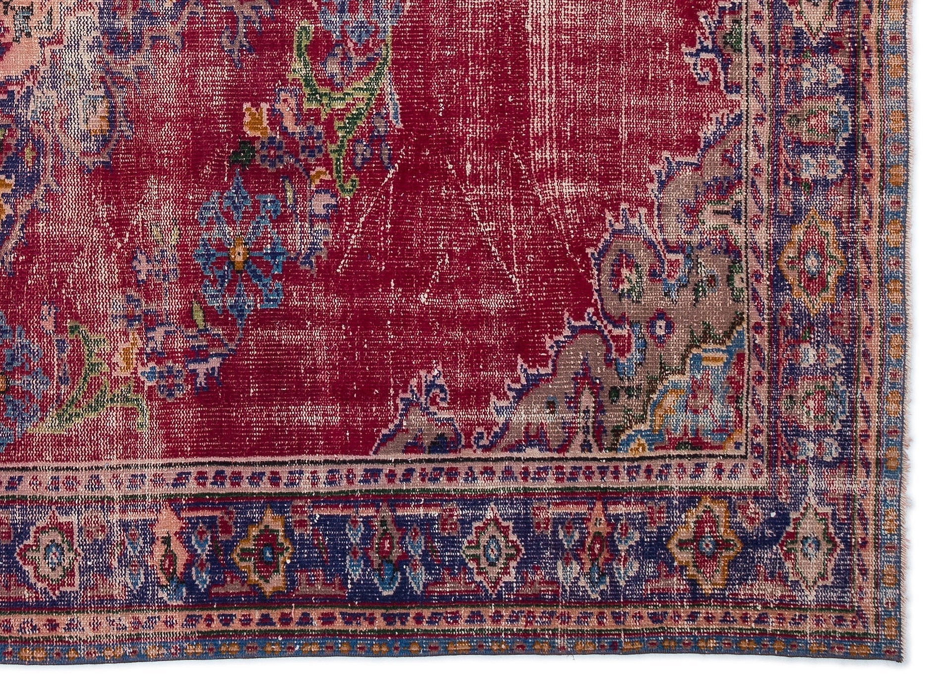 Atina 16292 Red Vintage Wool Handmade Area Rug 6'2" x 9'4"