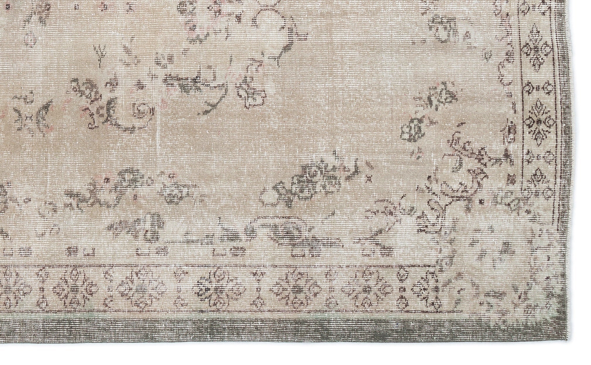 Atina 16310 Beige Vintage Wool Handmade Area Rug 5'11" x 9'2"