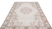 Atina 16367 Beige Vintage Wool Handmade Area Rug 5'5" x 9'3"