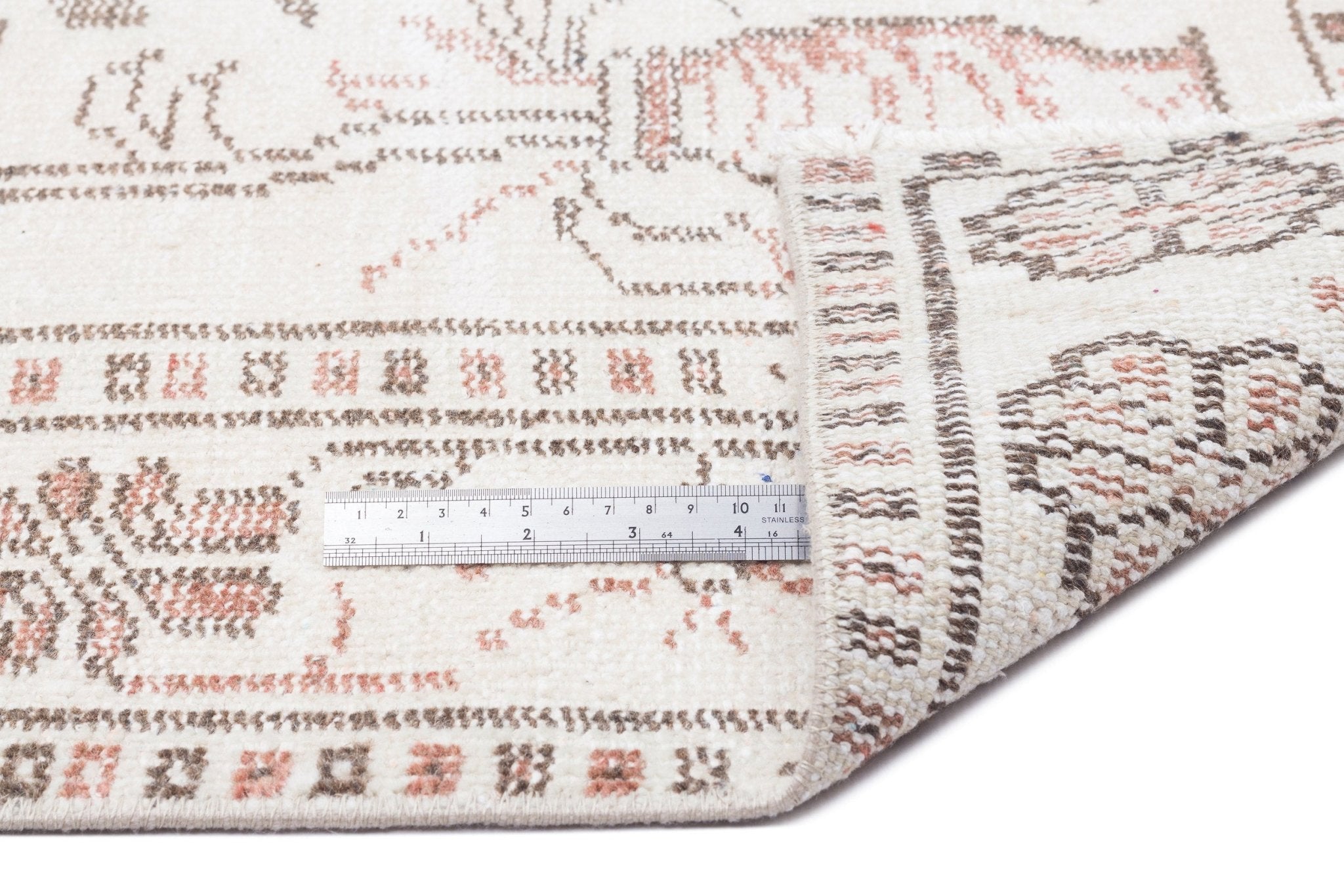 Atina 16367 Beige Vintage Wool Handmade Area Rug 5'5" x 9'3"