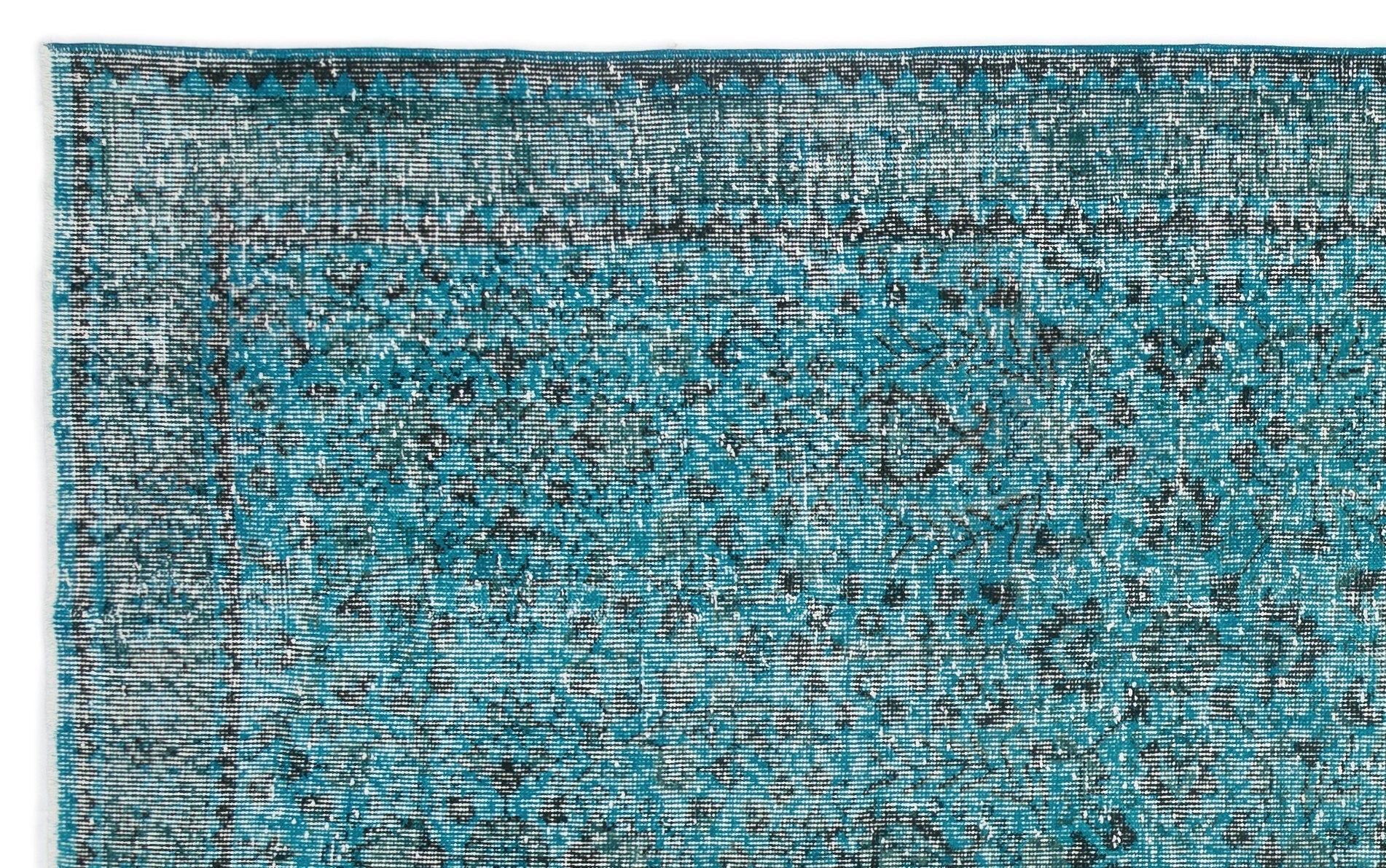 Atina 16552 Turquoise Vintage Wool Handmade Area Rug 5'6" x 8'11"