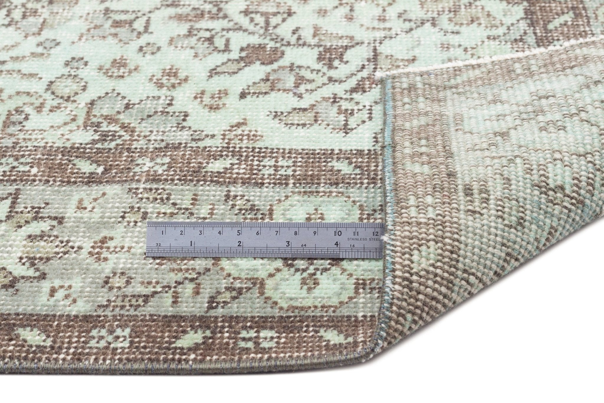Atina 16572 Beige Vintage Wool Handmade Area Rug 5'10" x 9'5"