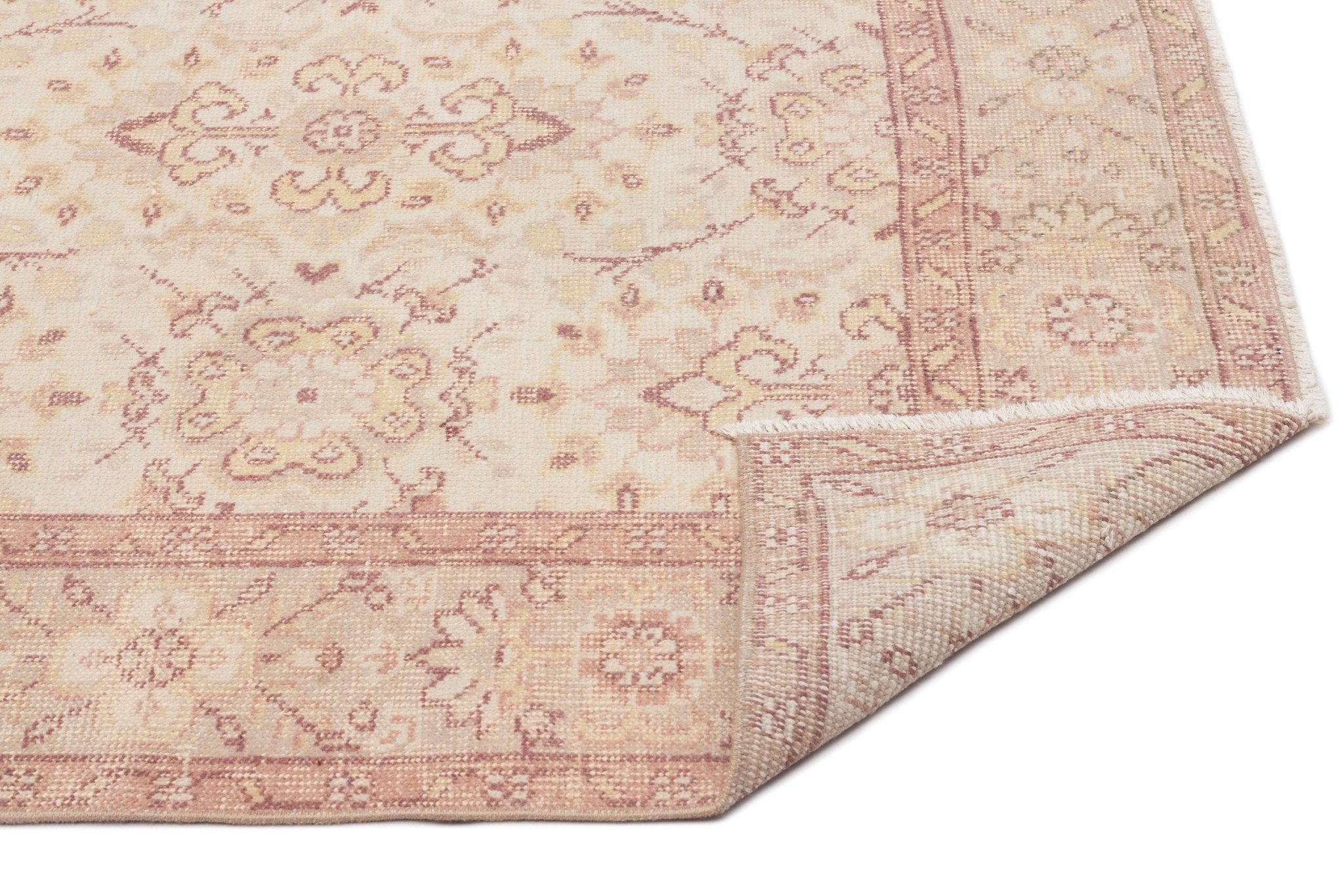Atina 16704 Beige Vintage Wool Handmade Area Rug 5'11" x 9'5"