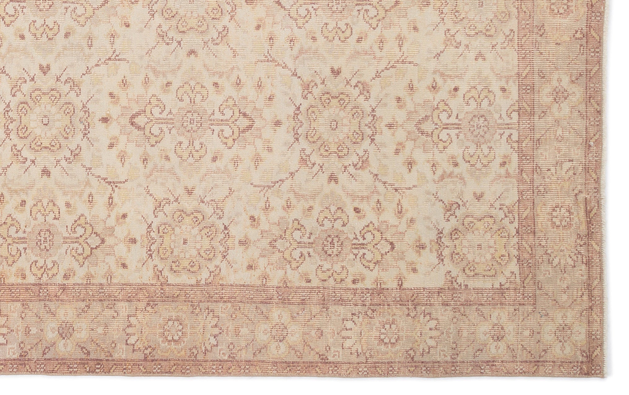 Atina 16704 Beige Vintage Wool Handmade Area Rug 5'11" x 9'5"