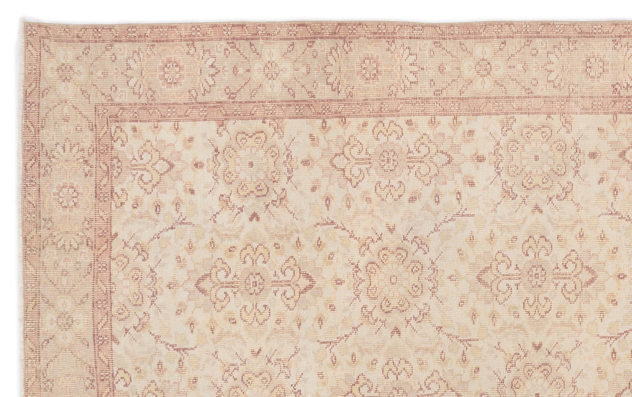 Atina 16704 Beige Vintage Wool Handmade Area Rug 5'11" x 9'5"
