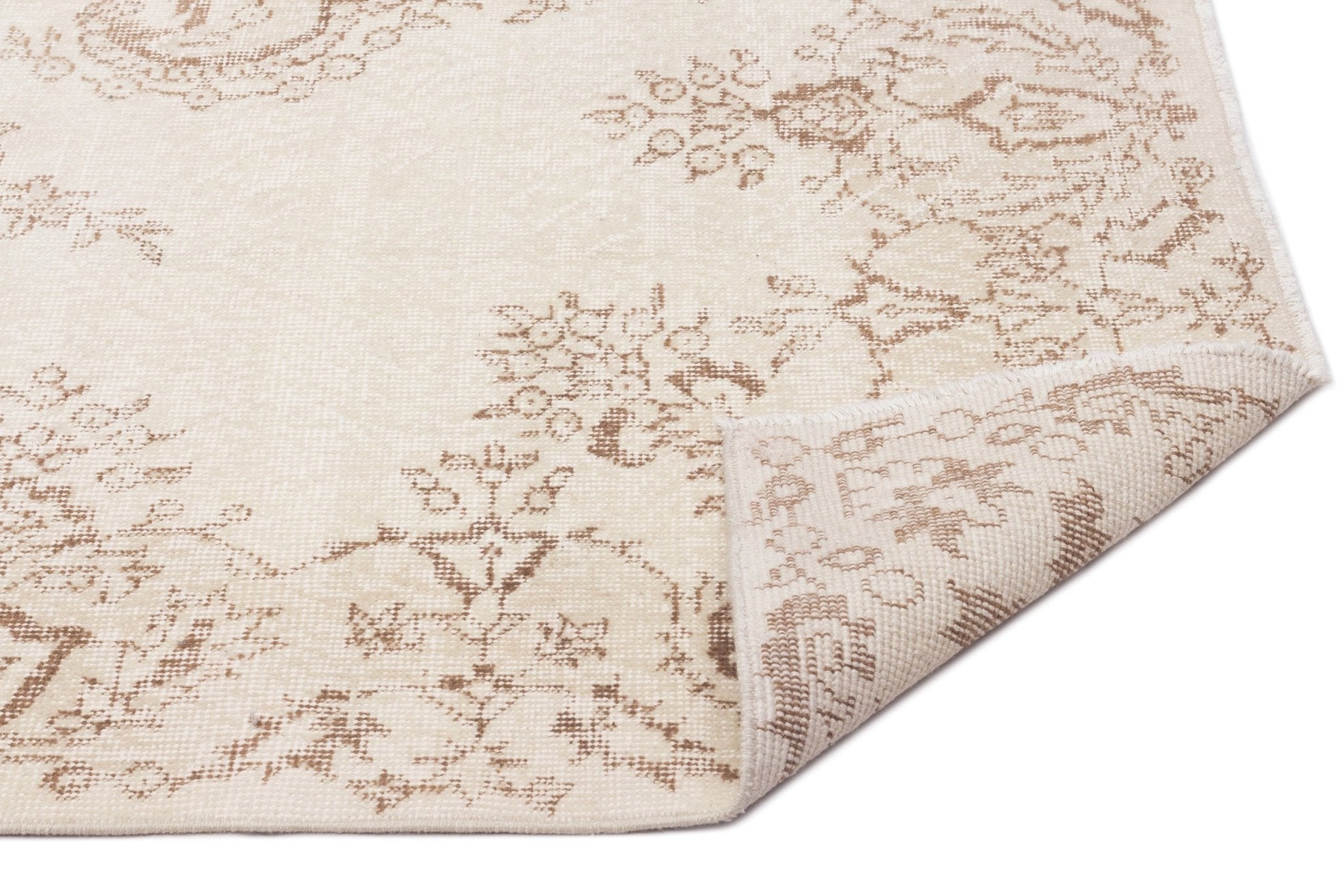 Atina 16709 Beige Vintage Wool Handmade Area Rug 5'10" x 9'11"