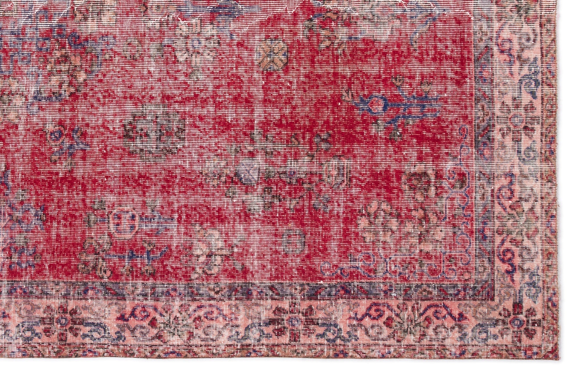 Atina 16751 Red Vintage Wool Handmade Area Rug 5'1" x 10'11"