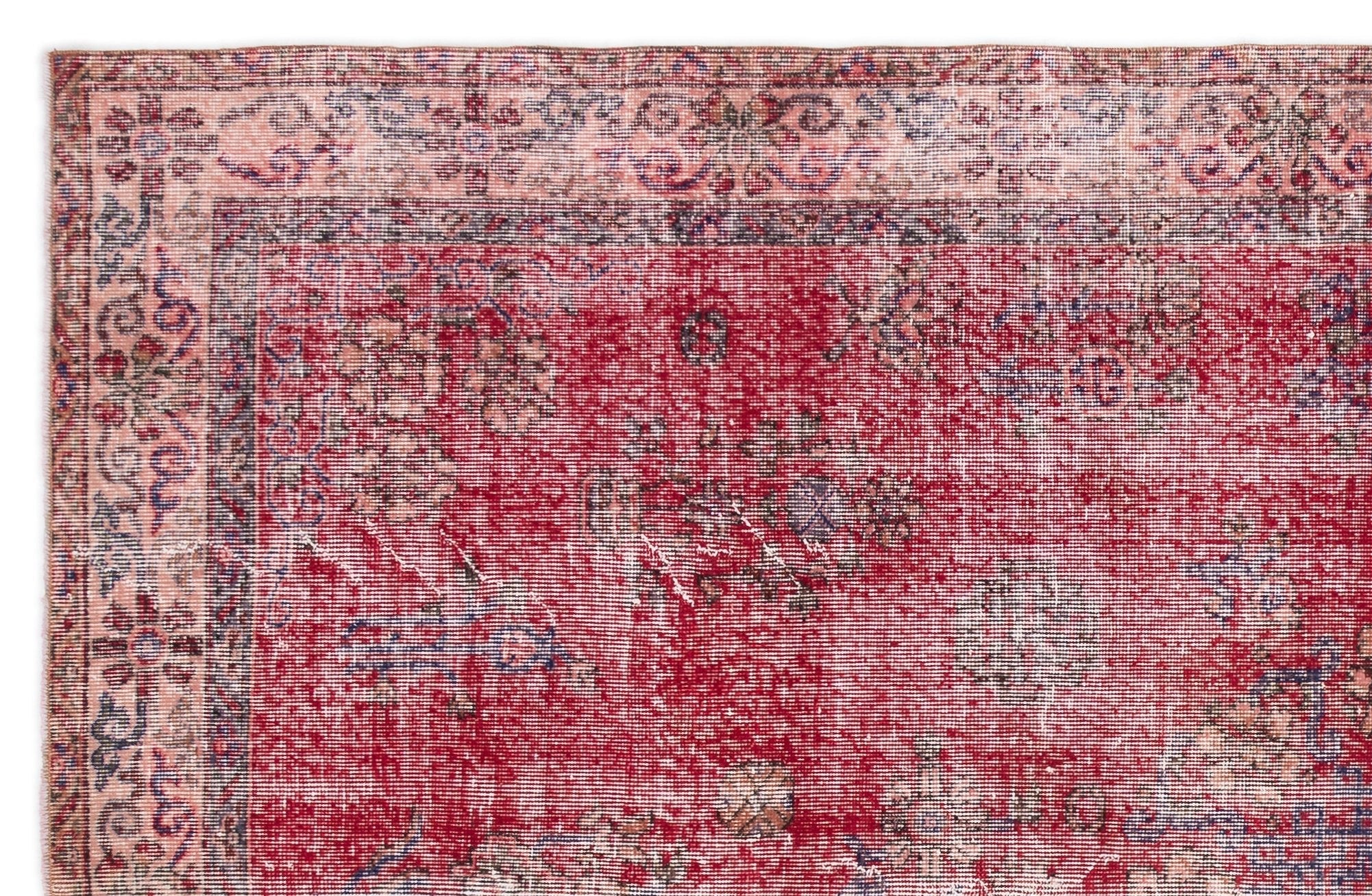 Atina 16751 Red Vintage Wool Handmade Area Rug 5'1" x 10'11"