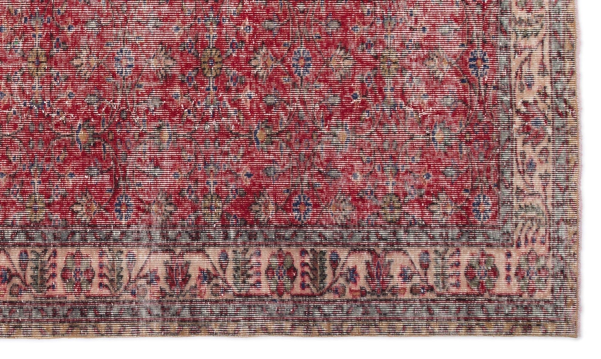 Atina 16766 Red Vintage Wool Handmade Area Rug 5'5" x 9'3"