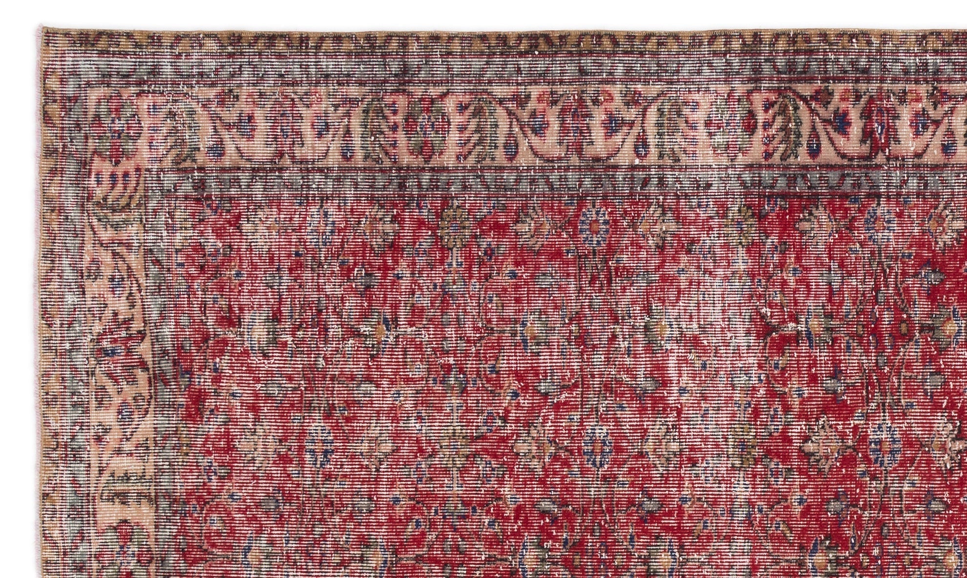 Atina 16766 Red Vintage Wool Handmade Area Rug 5'5" x 9'3"