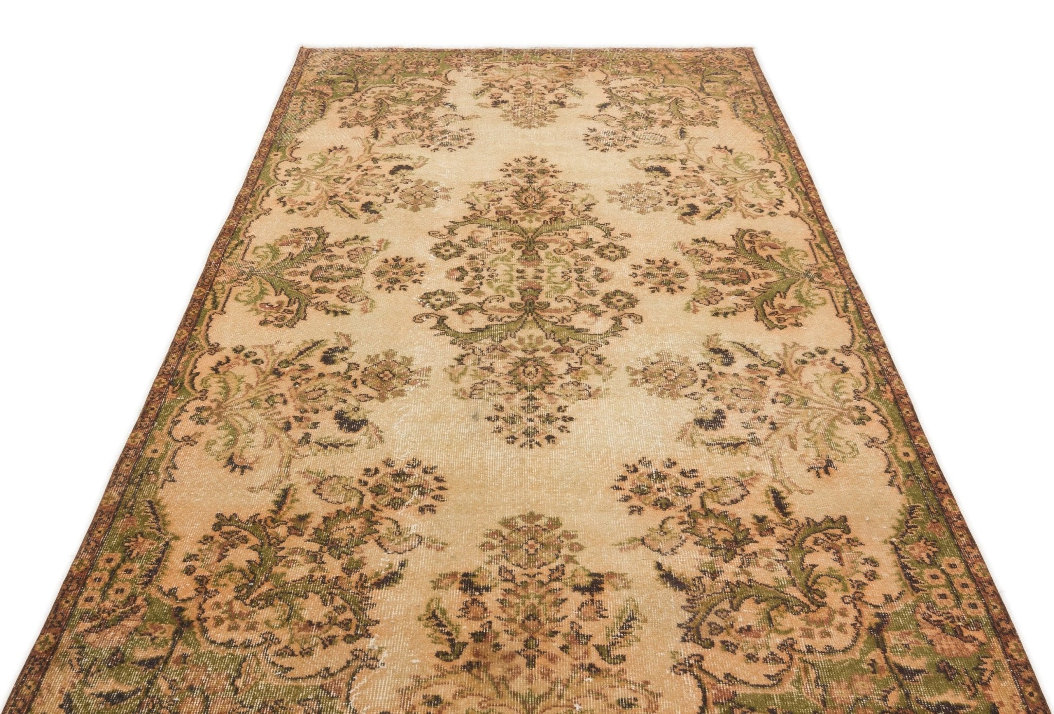 Atina 16873 Beige Vintage Wool Handmade Area Rug 5'0" x 9'2"