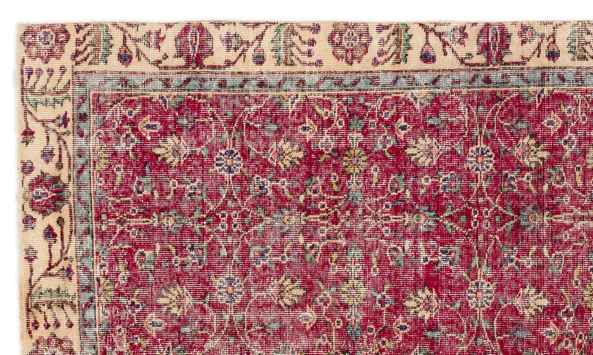 Atina 16901 Red Vintage Wool Handmade Area Rug 5'5" x 8'8"