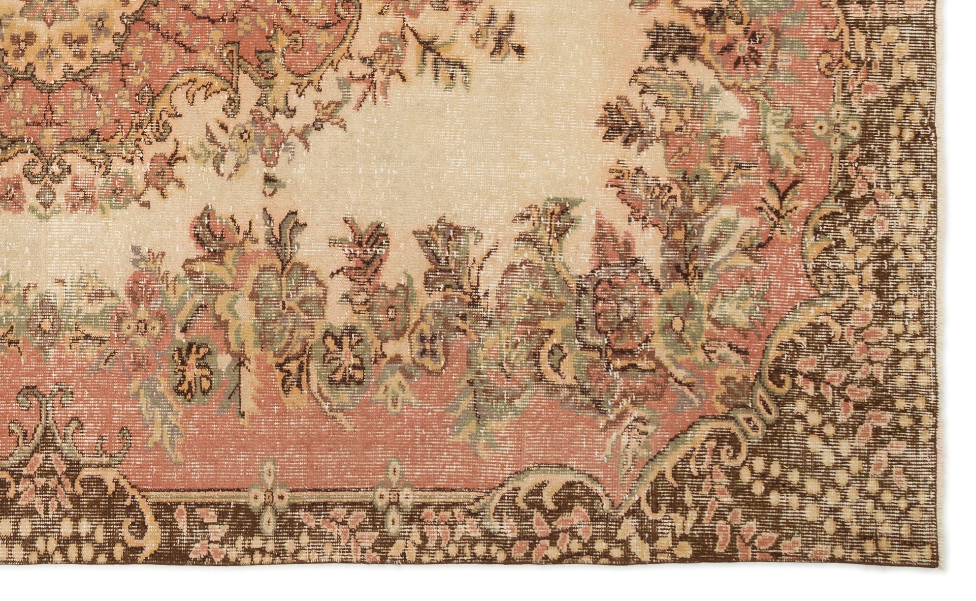Atina 16926 Beige Vintage Wool Handmade Area Rug 5'6" x 9'3"