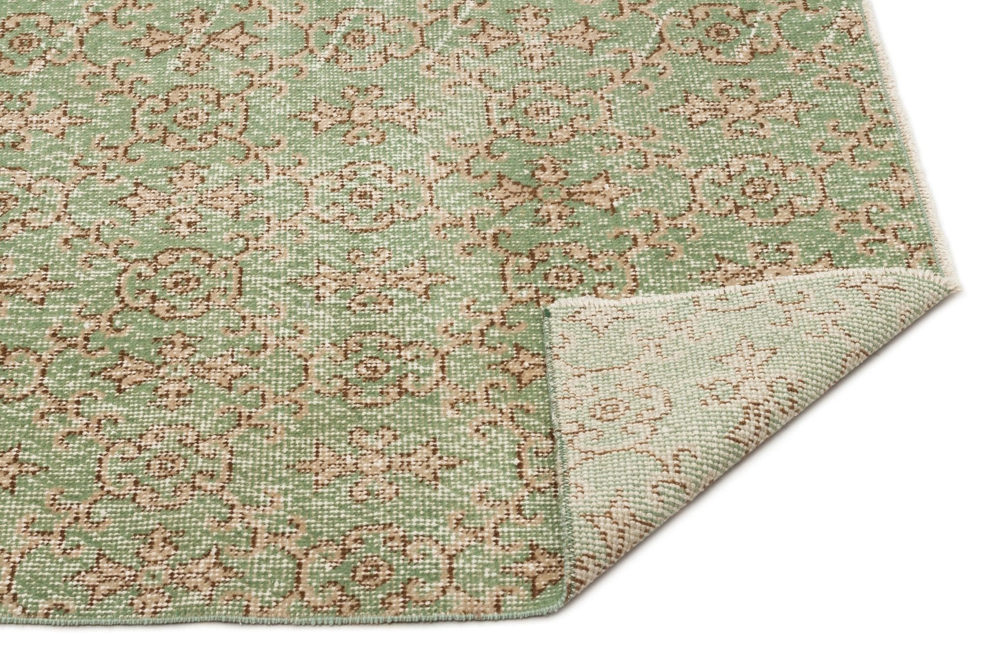Atina 17018 Beige Vintage Wool Handmade Area Rug 5'6" x 8'8"