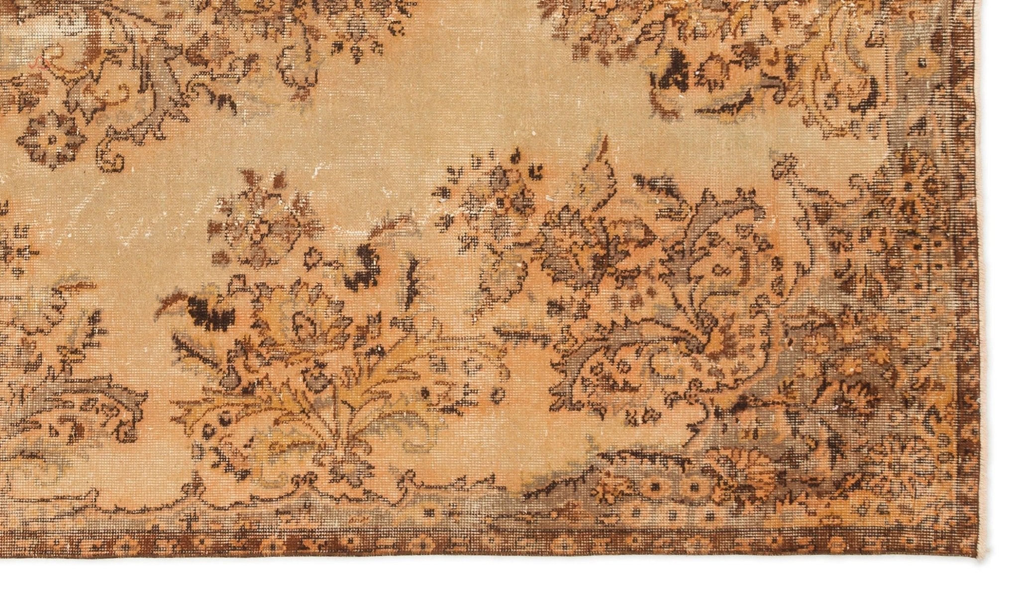 Atina 17105 Beige Vintage Wool Handmade Area Rug 6'1" x 9'5"