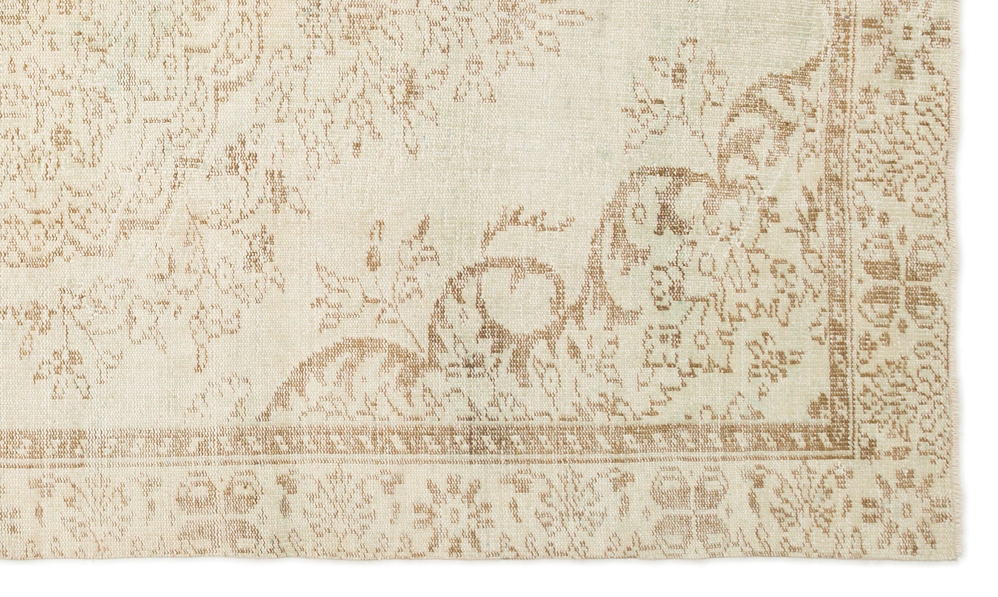 Atina 17118 Beige Vintage Wool Handmade Area Rug 5'6" x 9'5"