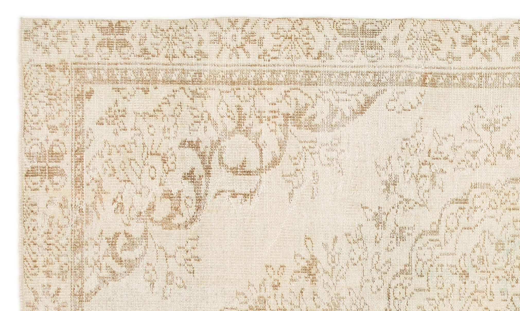 Atina 17118 Beige Vintage Wool Handmade Area Rug 5'6" x 9'5"