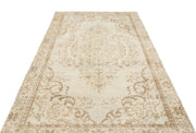 Atina 17118 Beige Vintage Wool Handmade Area Rug 5'6" x 9'5"