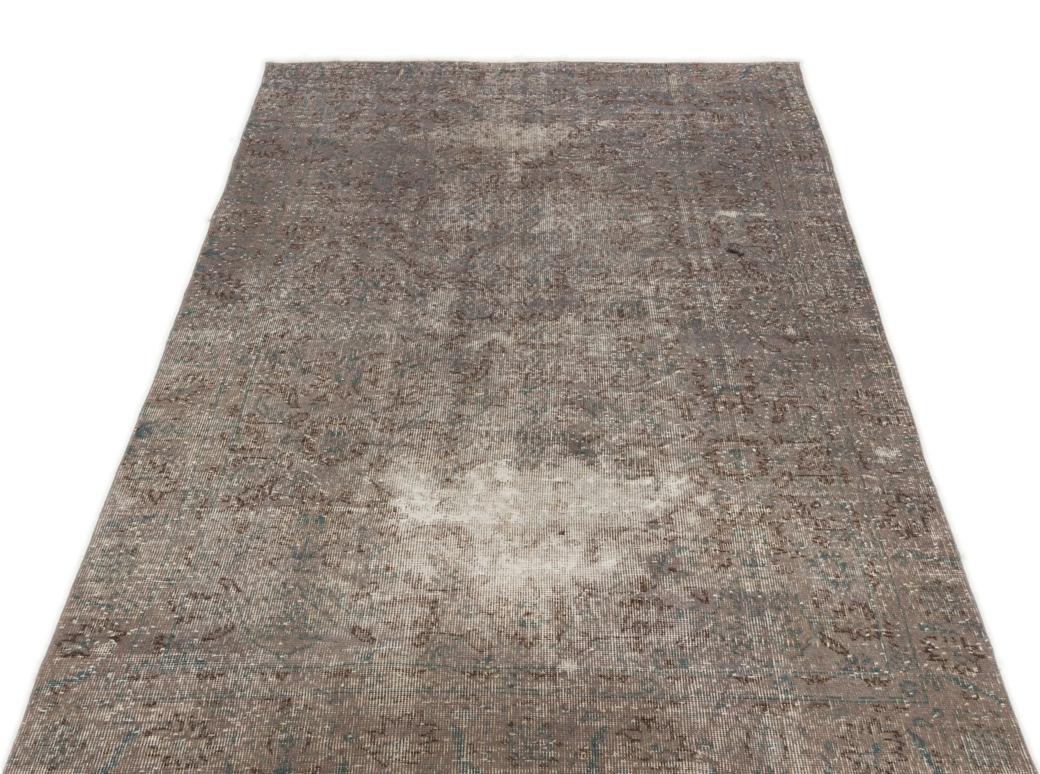 Atina 17139 Grey Vintage Wool Handmade Area Rug 4'4" x 7'7"