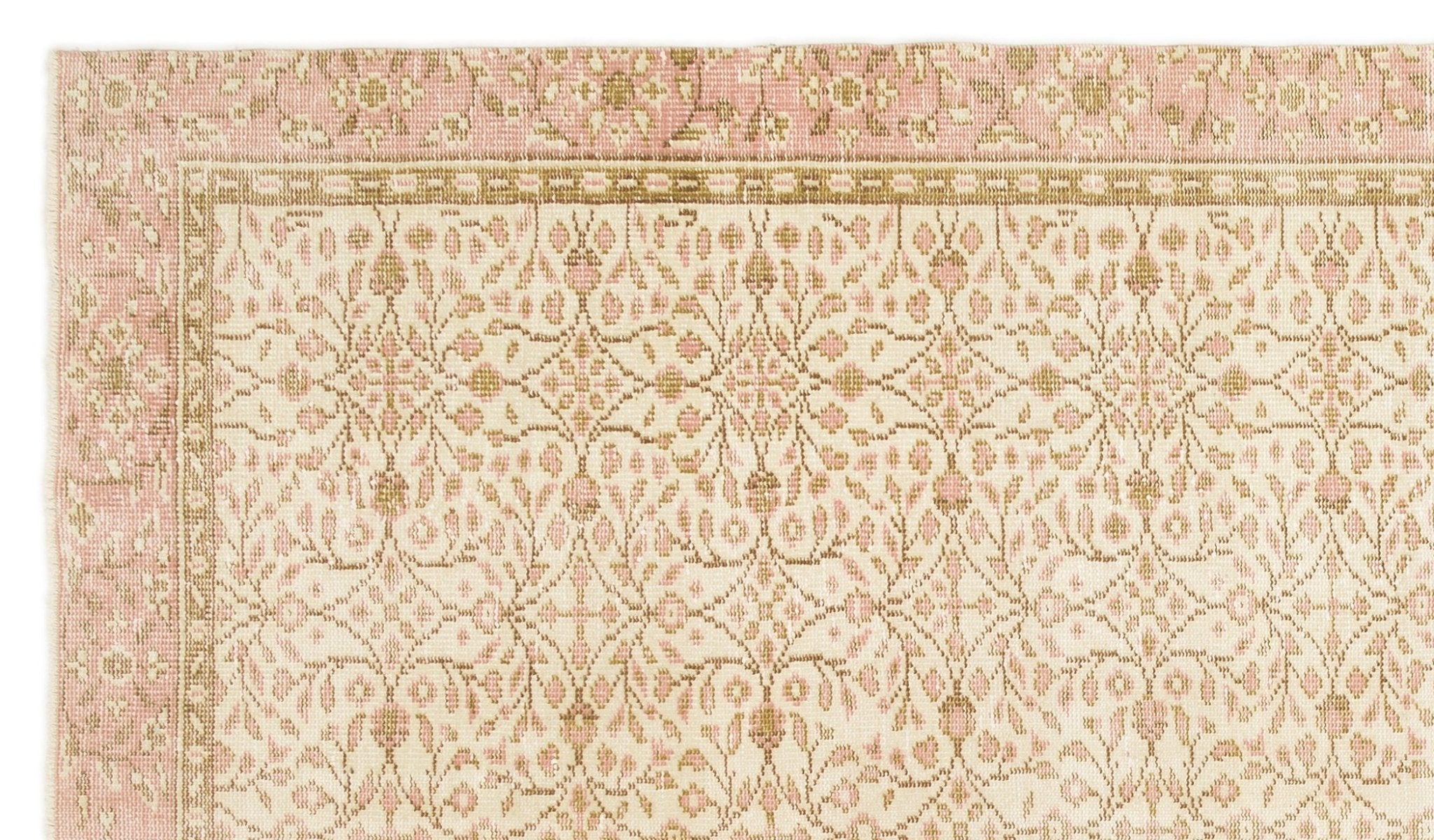 Atina 17140 Beige Vintage Wool Handmade Area Rug 5'7" x 9'10"