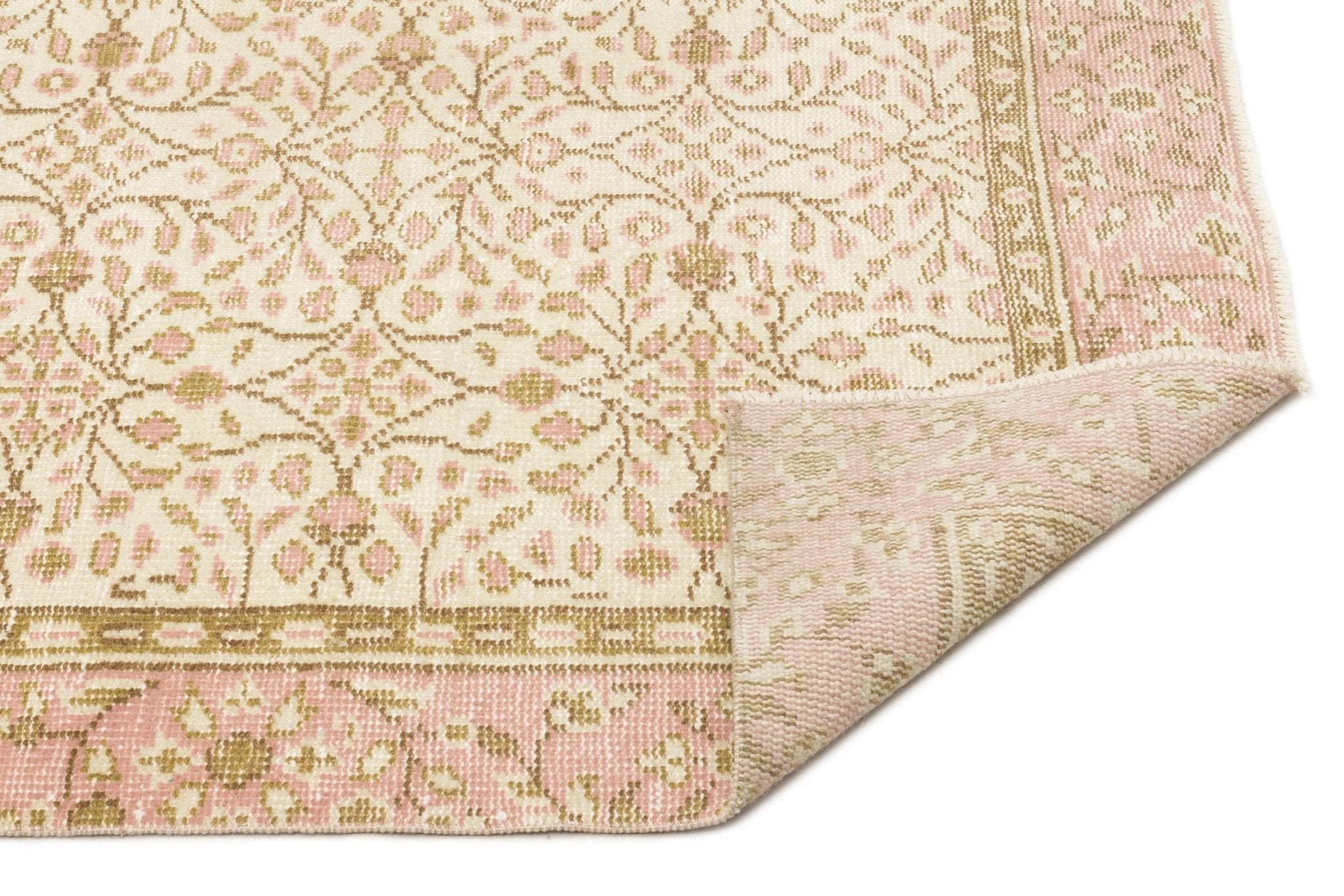 Atina 17140 Beige Vintage Wool Handmade Area Rug 5'7" x 9'10"