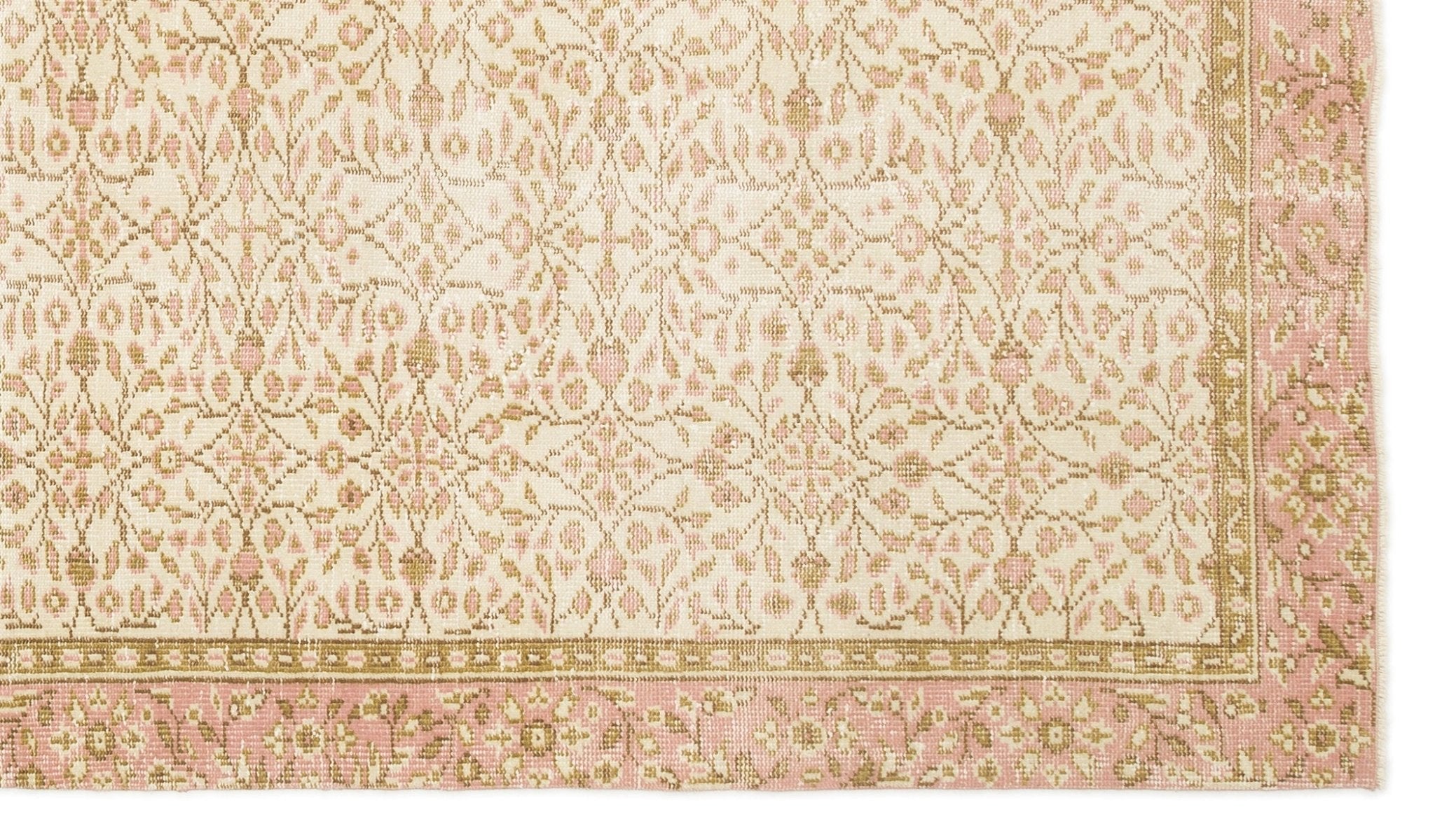 Atina 17140 Beige Vintage Wool Handmade Area Rug 5'7" x 9'10"