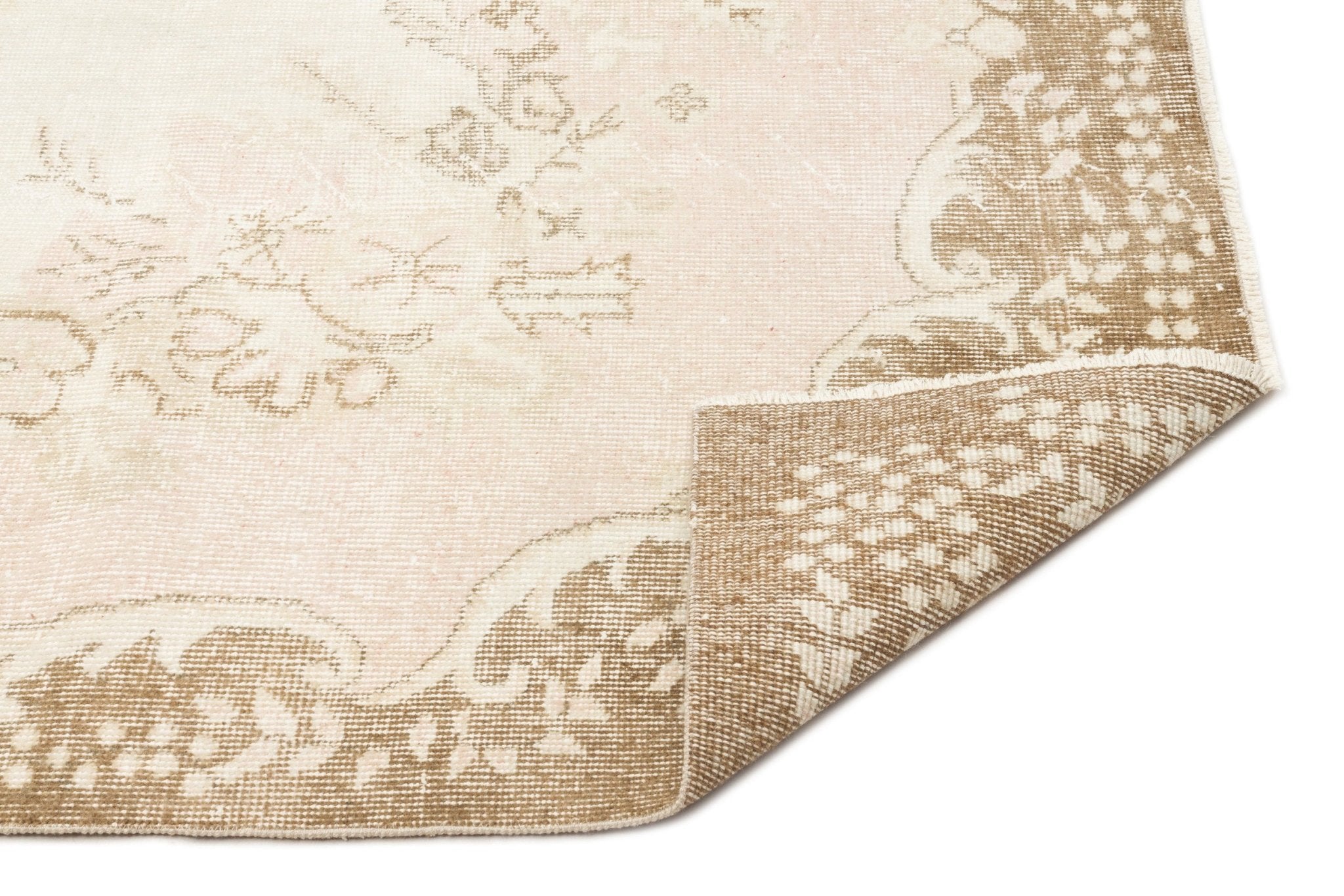 Atina 17147 Beige Vintage Wool Handmade Area Rug 5'11" x 9'8"