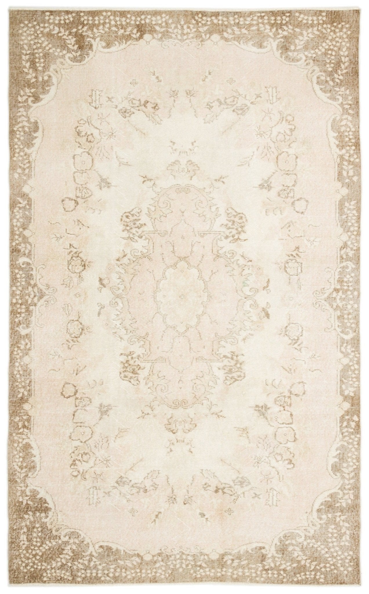 Atina 17147 Beige Vintage Wool Handmade Area Rug 5'11" x 9'8"